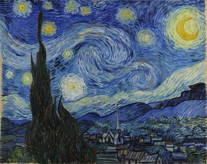 Звездна нощ (1889) от ВАН ГОГ - The Starry Night (1889) by VAN GOGH